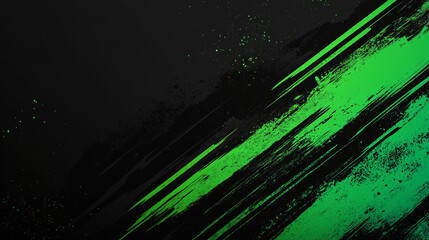 Black and green Gradient Brush Texture Background. Vibrant Sport Background with Grunge Style