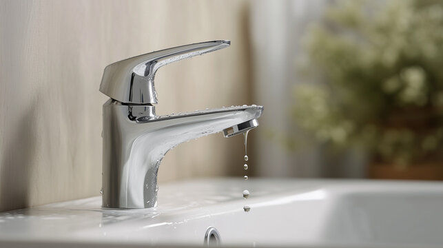 Close-up of a leaking faucet dripping water onto a white porcelain sink, highlighting the urgency of fixing a product issue.