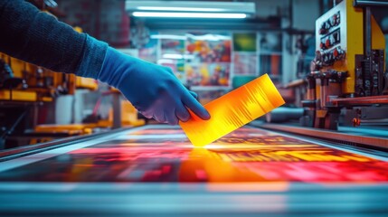 The Hand Holding Printing Sheet
