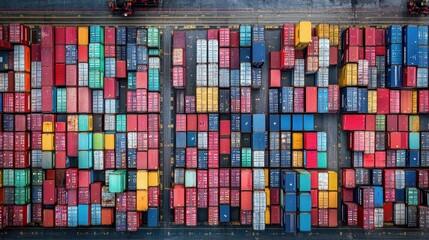 The Colorful Shipping Container Arrangement