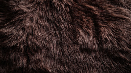 Naklejka premium Realistic dark brown fur texture with fine detail