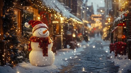 Picturesque winter christmas town" and "holiday cheer" create vivid imagery that can attract potential buyers