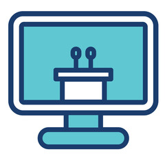 Obraz premium Online Seminar Icon
