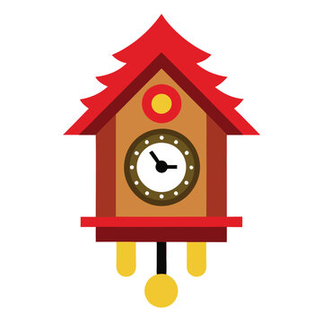 recommend clip art: Germany cuckoo clock vector illustration