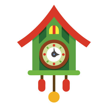 recommend clip art: Germany cuckoo clock vector illustration