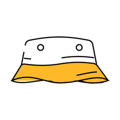 bucket hat streetwear cloth fashion line icon vector. bucket hat streetwear cloth fashion sign. isolated symbol illustration