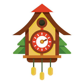 recommend clip art: Germany cuckoo clock vector illustration