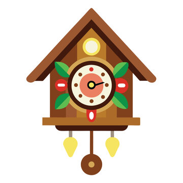 recommend clip art: Germany cuckoo clock vector illustration