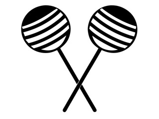 Round lollipop silhouette vector illustration 