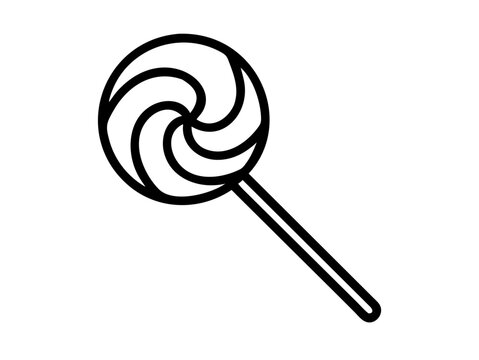 recommend clip art: Round lollipop outline vector illustration 