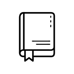 Line art style Book icon vector