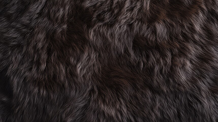 Naklejka premium Realistic dark brown fur texture with fine detail
