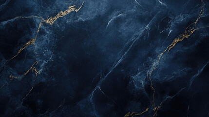 Elegant dark navy marble texture with luxurious gold veins