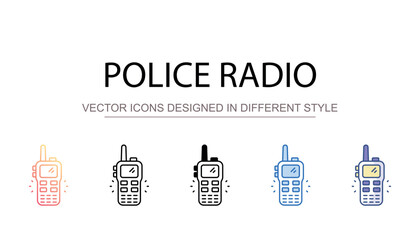 Police Radio icon design with white background stock illustration