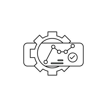 gear with chart and checkmark clip art preview