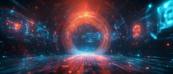 Obraz premium The Quantum Gateway, Quantum Computing in Digital Ecosystems