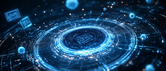 Obraz premium The Quantum Gateway, Quantum Computing in Digital Ecosystems