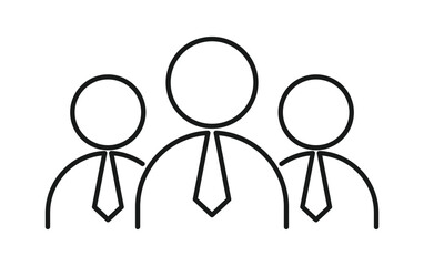 businessman tie icon outline