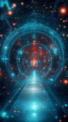 Obraz premium The Quantum Gateway, Quantum Computing in Digital Ecosystems