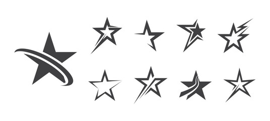 stars shape concept grey 