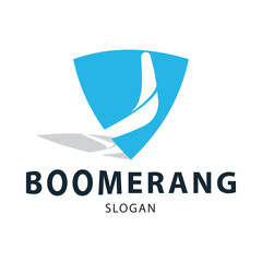boomerang logo flat design vector design illustrator