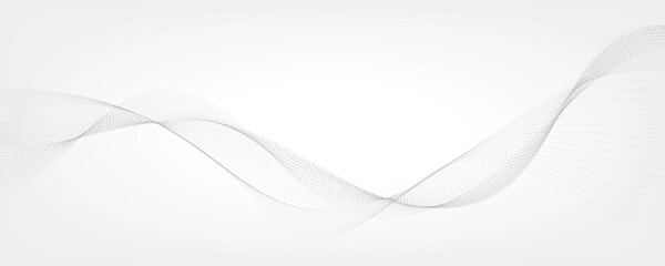 abstract wavy background. white gradient background with grey waves.