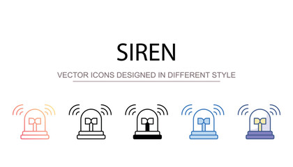 Siren icon design with white background stock illustration