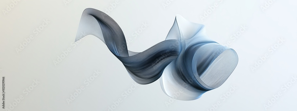 Sticker Abstract swirling design in soft blue and gray colors creating a sense of movement and flow