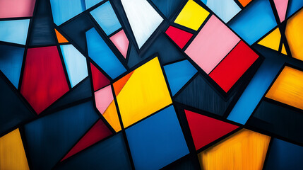 Fototapeta premium Abstract colorful Background Geometric Shapes