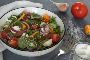 Spring salad. Healthy Food concept.