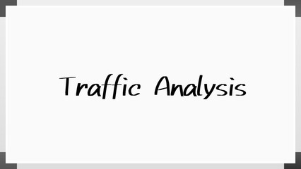 Traffic Analysis のホワイトボード風イラスト