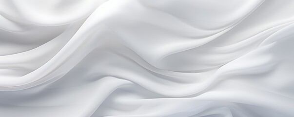 Obraz premium Rippled White Satin Fabric Texture Background