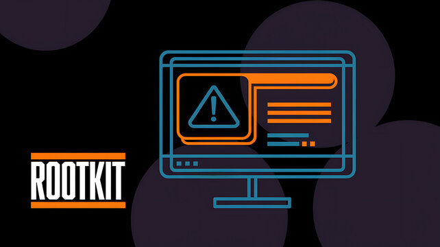 Illustration of the word rootkit