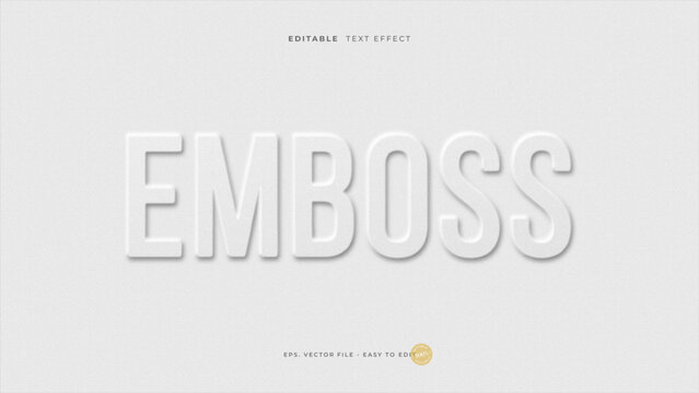 Embossed paper text effect