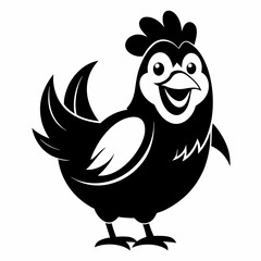 cartoon rooster isolated on white