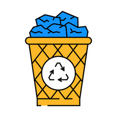 glass recycling waste sorting line icon vector. glass recycling waste sorting sign. isolated symbol illustration