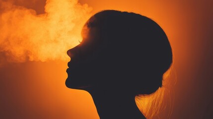 silhouette of a person in profile