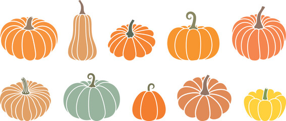 Pumpkin logo. Isolated pumpkin on white background. Patisson
