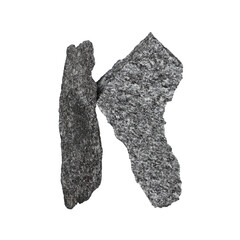 Letter K made of black granite. Stone lettering