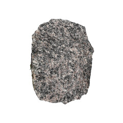 Letter O made of black granite. Stone lettering