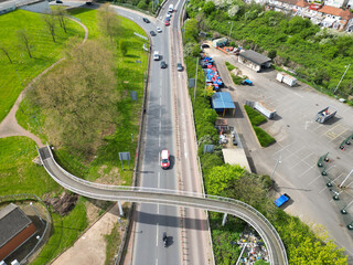 Aerial View of West Brent Cross Central London City of England United Kingdom. April 12th, 2024