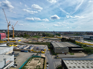 Aerial View of West Brent Cross Central London City of England United Kingdom. April 12th, 2024