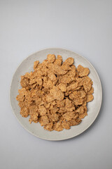 whole flakes on gray plate