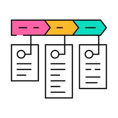service delivery business process line icon vector. service delivery business process sign. isolated symbol illustration
