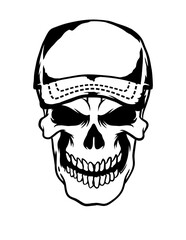 Skull Dad Life | Skull Dad Hat | Dad Life | Dead Skull | Skeleton Face | Halloween Dad | Scary Dad Skull | Skeleton Head | Original Illustration | Vector and Clipart | Cutfile and Stencil