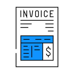Fototapeta premium invoicing business process line icon vector. invoicing business process sign. isolated symbol illustration