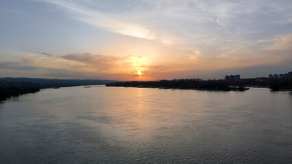 Fototapeta premium banks of Danube river in Novi Sad