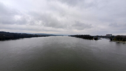 banks of Danube river in Novi Sad