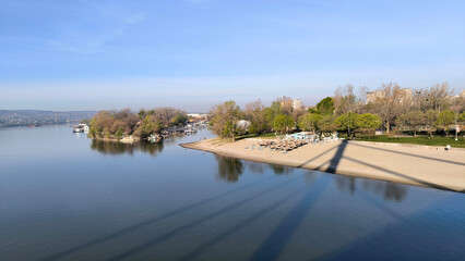 banks of Danube river in Novi Sad