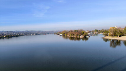 banks of Danube river in Novi Sad